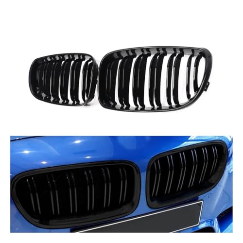 Calandres de voiture pour série 1 E82 E88 sans éclats : grille capot avant double lamelle noire