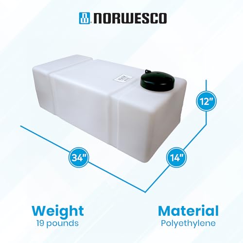 Norwesco 25 Gallon Rectangular Flat Bottom Utility Tank