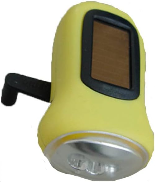 anso LED Torch Hand Crank Dynamo Solar Powered Flashlight Lamp Emergency Light Survival