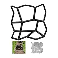Relaxdays Pflasterform 9 Kammern, HBT 3,5x35x35cm, Pflastersteine streichen, Garten Trittsteine, Beton Gießform, schwarz, 1 Stück