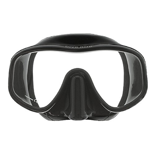 Máscara Dive Rite ES150 de cristal templado y perfil bajo negro