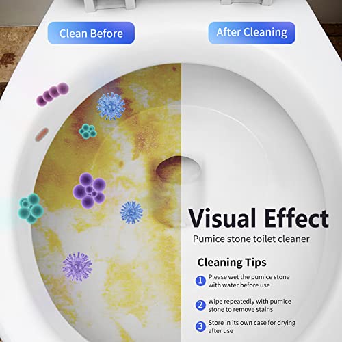 Laiyeoy Toilet Bowl Cleaner Pumice Stone -Hard Water Stain Remover With Ergonomic Handle, Powerfully Removes Toilet Bowl Rings，Rust &Lime，Ideal For Toilet Brush/Bbq Grills/Sink/Pool/Bathroom【2Pack】 #TOP3