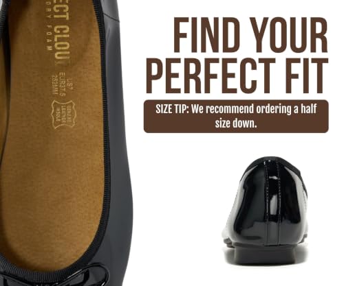 Image of Project Cloud Ballet Flats for Women Shoes - Genuine Leather Insole and Lightweight Mary Jane Flats - Non-Slip and Comfortable Womens Shoes