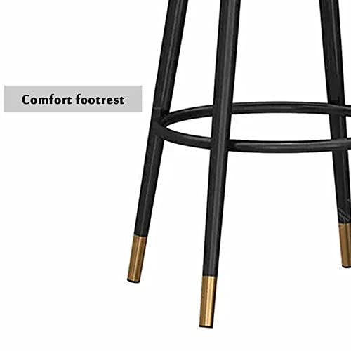 Tabourets hauts de petit-déjeuner en velours pour comptoir de cuisine