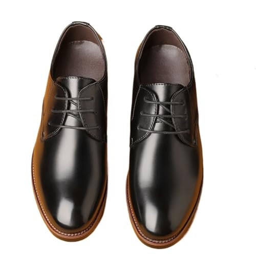 Men's Extra-Large Casual Leather Shoes Business Dress 45 Size 46 Lace-up 47 Men's Shoes 48 Size(46)