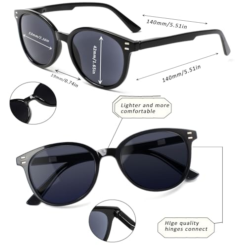 Image of 3 Pack Reading Glasses Spring Hinge Stylish Readers Black /Tortoise for Men and Women