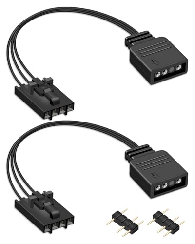 Adaptador GELRHONR 4 Pin a 3 Pin ARGB, pack de 2 miniatura 1