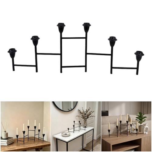 Centres de table en fer rétro avec support chandelier mariage - 3