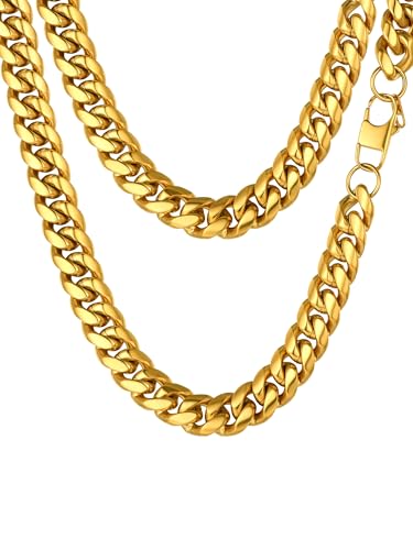 Collier homme chaine acier inoxydable PROSTEEL maille cubaine Miami