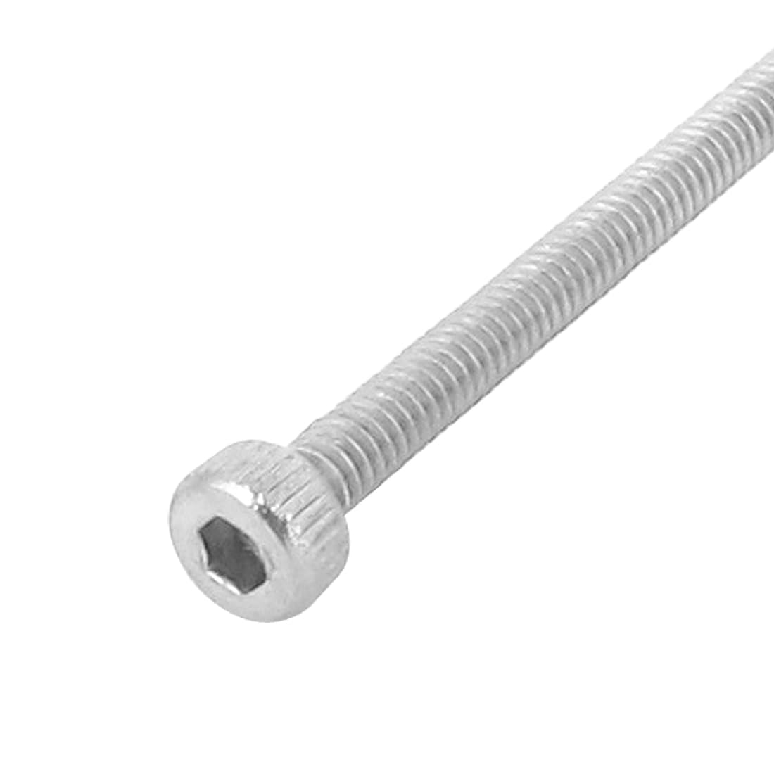 QUARKZMAN M2x30mm Śruby z łbem radełkowanym z łbem sześciokątnym z łbem sześciokątnym zestaw nakrętek x 20 szt. ze stali nierdzewnej do sprzętu gospodarstwa domowego, [srebrny odcień]