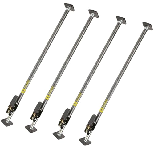 Image of DC Cargo Mall Adjustable Cargo Bar for Pickup Truck Bed - 40 inch-70 inch Truck Bed Divider, 4 Pack Heavy-Duty Cargo Stabilizer for Tundra, Ram 1500 & More