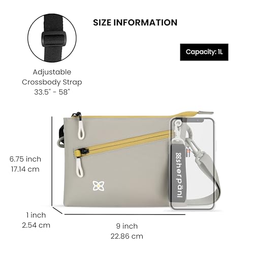 Image of Sherpani Zoom, Small Crossbody Purse, Nylon Crossbody Bag, Lightweight Cross Body Bag, Sleek Dual Pouch, Purses for Women