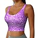 Sparkling Purple Glitter Print Lightweight Trendy Women Sports Vest Yoga Workout Running Vests All Seasons