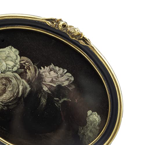 Cisoo Vintage Oval Picture Frame 5X7 Antique Photo Frame Decorative Painting Table Top Display And Wall Hanging Home Decor, Ornate Photo Gallary Art, Black And Gold #TOP5