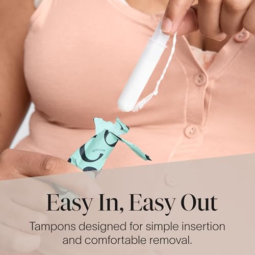 Cora Organic Applicator Tampon Multipack | 60 Regular & 60 Super Absorbency | 100% Organic Cotton, Unscented, BPA-Free Compact Applicator | Leak Protection | Packaging May Vary | 120 Total - Image 6