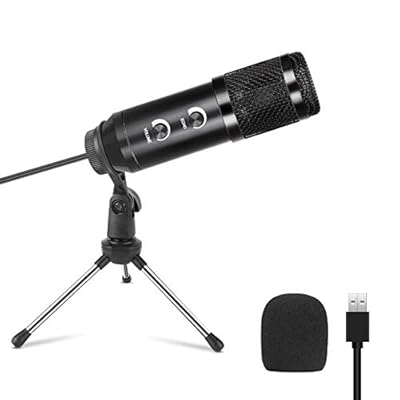 Amazon - Save 50%: USB Gaming Microphone for PC, Desktop Condenser Microphone for Recordin…