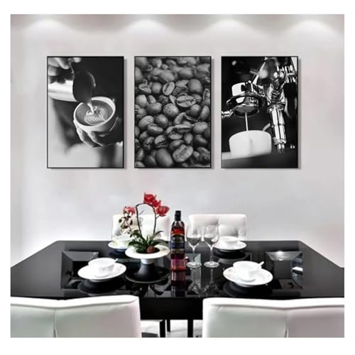 Toile nourriture et boisson sans cadre affiche moderne monochrome 60x80