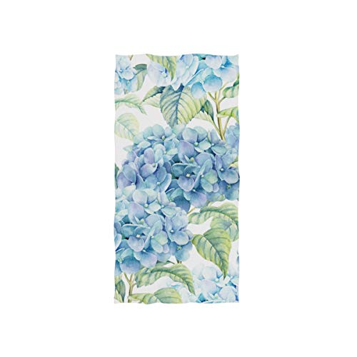 ALAZA Hydrangea - Toalla de mano de acuarela para yoga, gimnasio, spa, toallas absorbentes multiusos para baño, cocina, hotel, decoración del hogar, juego de 38 x 76 cm