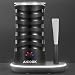 Milk Frother Aicook, Electric Milk Steamer with Hot and Cold Milk Foaming Functions, 4 Modes, 360° Lighting Base with Silicone Scraper, Automatic Milk Warmer, Silent Operation for Coffee, Latte