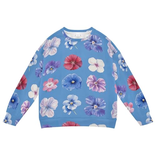 JUNZAN Art Oberonia Blue Kids Girls Sweatshirts Hoodies Fleece Kids Hoodies Boys Camping 4T