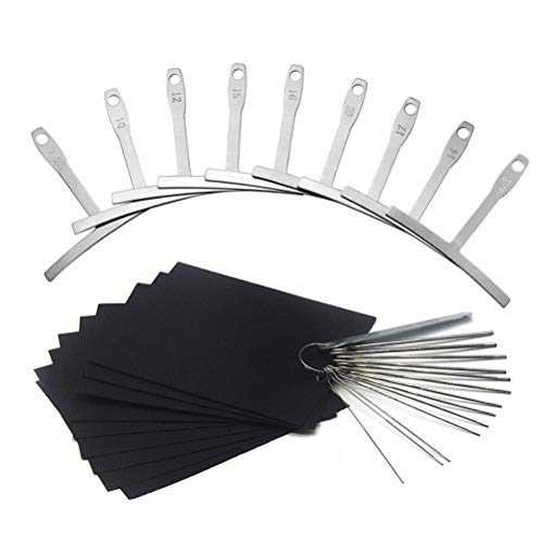 TIMESETL Guitar Luthier Tool Set Include 13 Stainless Steel Guitar Bridge Saddle Nut Files...