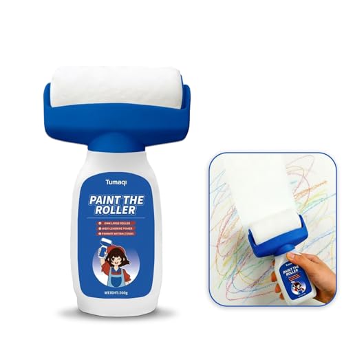 Pintura Blanca Paredes y Techos [500g] – Rodillo de Pintura con Depósito 2 en 1 – Pintura para Retoques Pared Interior Alta Cobertura – Cubre Manchas, Moho y Arañazos (Blanco Mate)