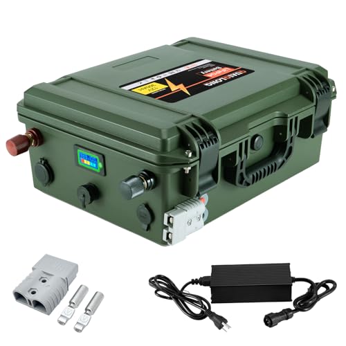 GuaiGLong 12V 300Ah Lithium LiFePO4 Battery,Built-in 200A BMS,Max 2560W Power Output,Various Ports & Connects,6000+ Deep Cycles,Perfect for Off-Grid,RV,Solar