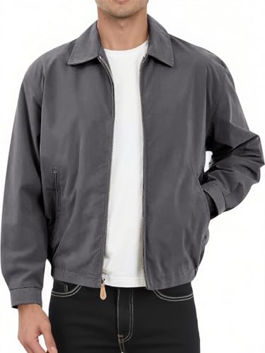 Runcati veste bomber homme gris M léger full zip