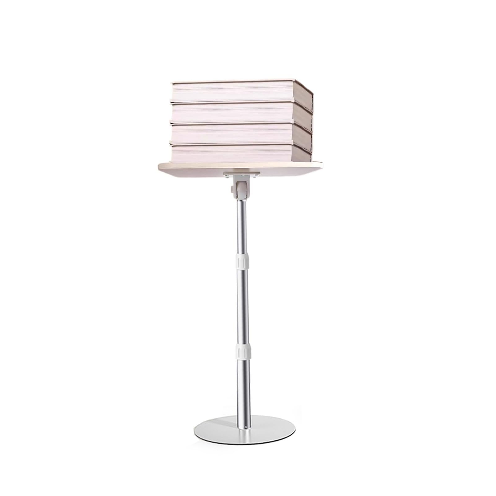 Genérico Soporte de Suelo Ajustable para Libros, Soporte de Lectura Manos Libres, Base Resistente, hogar, la Oficina y la Escuela, Altura de 45 a 75 cm, diseño portátil y práctico.