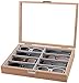 Homeanda Organiseur de lunettes de soleil 8 fentes pour lunettes de soleil Couleur bois