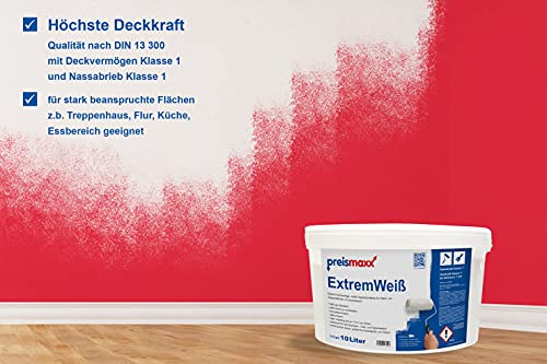 Abwaschbare Wandfarbe Preismaxx in Weiß für Innenräume