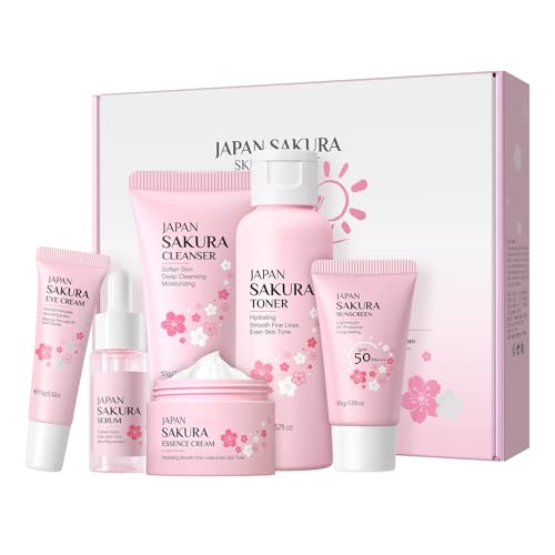 Ensembles et kits de soins de la peau hydratants 6 pièces pour stopper les tiraillements