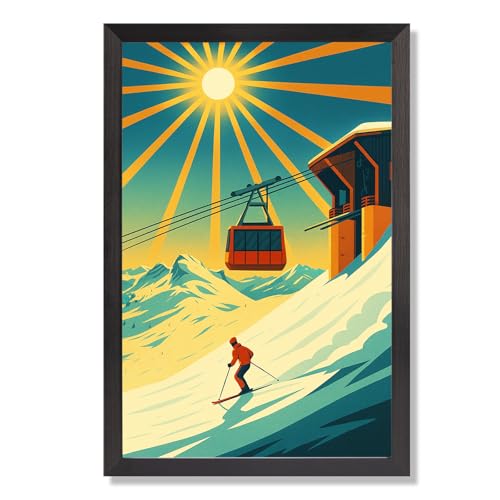 Trendy Mini Skiers On Icy Cake Cake Canvas Posters Skiing