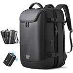 Vacuum Seal Travel Backpack 45L Expandable Air Compression System Water Resistant 17 Inches Laptop Backpack for Women & Men with USB Charging Port- Vacuum Pump Included