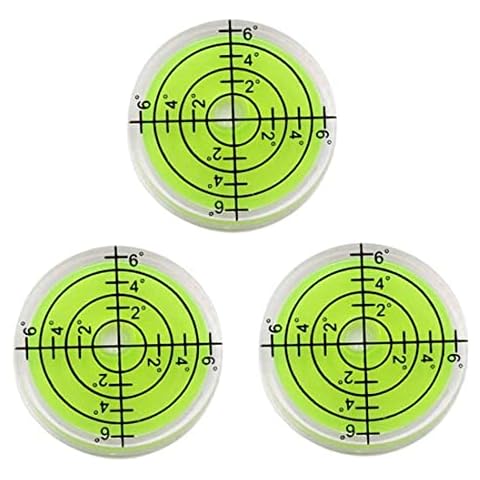 3Pcs Circular Bubble Level Bullseye Degree Measuring Tool Cover