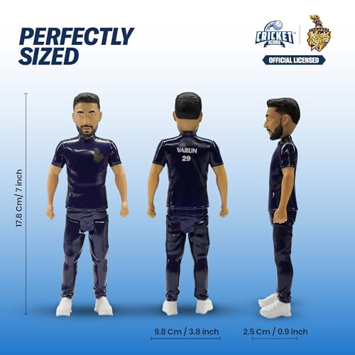 Image of Action Figure, IPL Edition 360 Rotatable Head, Cricket Player for Fans & Collectors (7 Inch Varun Chakaravarthy)