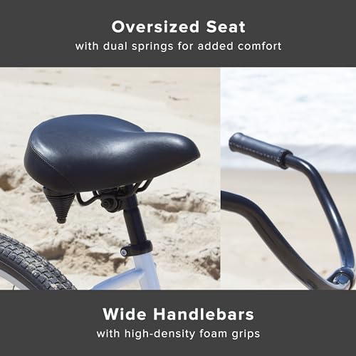 Firmstrong Urban Lady Single Speed - Women's 26" Beach Cruiser Bike (White)