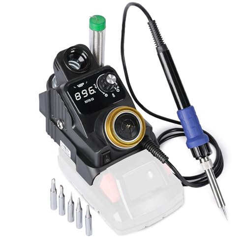 WEP 937D-I 3 Cordless Soldering Iron Kit Compatible with Milwaukee 20V/18V Battery,…