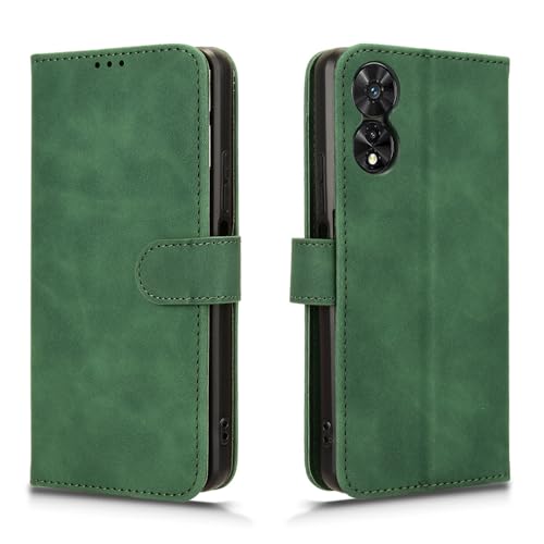 WBWONE Funda para TCL Mobile 50 Smartphone 5G / TCL 5G Funda, Funda de Tapa PU Cuero Carcasa con Magnético Función de Soporte y Tarjetas Ranuras - Verde