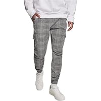 Urban Classics AOP Glencheck Cargo Jog Pants, Pantalones,