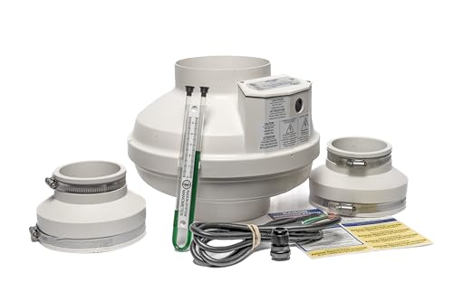 Image of Festa AMG Hawk Radon Fan - 3 inch Installation Kit - Quiet and Energy Efficient Radon Mitigation Inline Fans - High Performance 6 inch Duct Fan