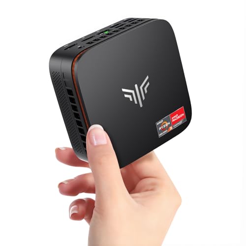 KAMRUI P1 Mini PC AMD Ryzen 4300U (4C/4T, up to 3.7GHz), Mini Desktop Computer 16GB RAM 256GB M.2 SSD, 4K Triple Display/LAN/WiFi/BT/USB3.2 Type-C/HDMI 2.0/DP 1.4 Mini Computer for Home Office