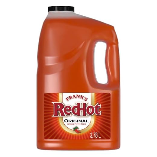 Frank's RedHot - Salsa de Pimientas de Cayena Envejecidas, Salsa Picante, Condimento para Carnes, 100% Natural - 3,78 L