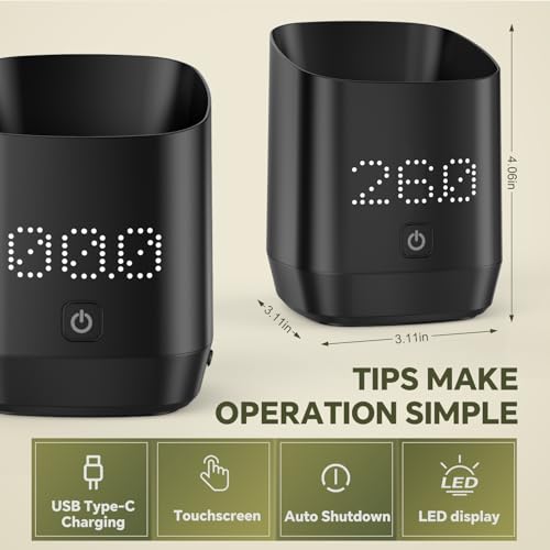 Image of Digital Coffee Bean Dosing Cup for Espresso with LED Scale - High Precision Coffee Grounds Measurer, Barista-Strength Brewing Accessory & Perfect Coffee Lover Gift (Black, Sleek Design)