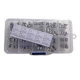 80pcs 8 different Ampere Values 6x30mm 250V Fast-blow Glass Fuses Quick Blow Car Glass Tube Fuses Assorted Kit Amp 0.5A,1A,2A,3A,5A,8A,10A,15A