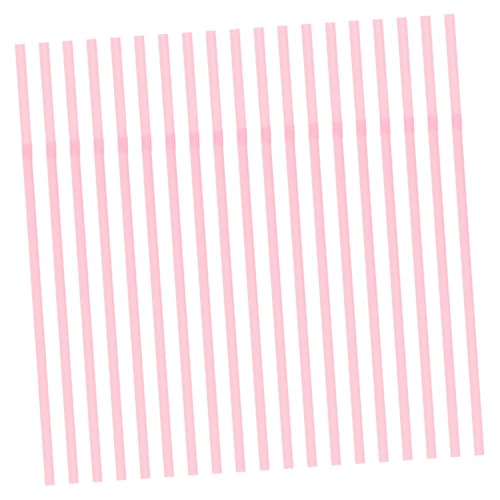 200 pitillos flexibles de plástico rosa para fiesta miniatura 1