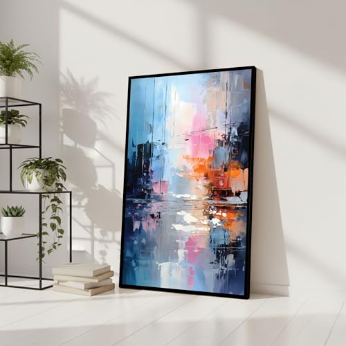Image of The Castle Decor Abstract Wall Art | Big Size Modern Framed Painting for Living Room & Bedroom Decoration | Premium Gifting (20x30 Inches) (Design-2)