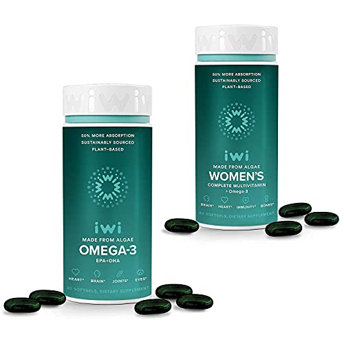 Iwi Omega 3 And Women's Vegan Supplement & Multivitamin Bundle Pack - Omega 3, 6, 7, 9 And Epa + Dha, Essential Vitamins, Minerals, Amino Acids And Antioxidants #TOP10