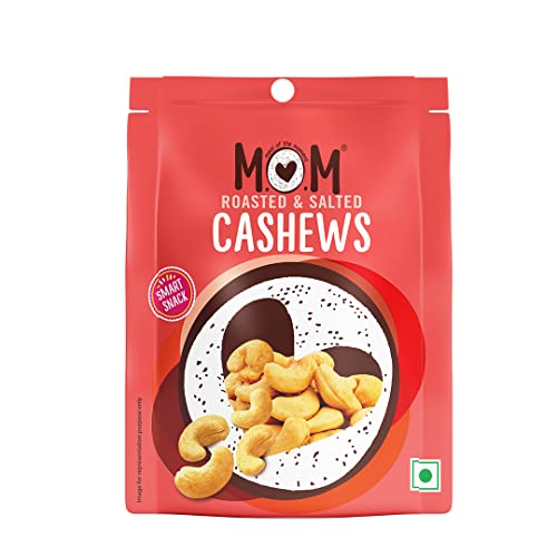 Image of MOM - Meal of the Moment, Roasted & Salted Cashew Combo Dispenser, 10 Pouches each of 11g - Rich source of fiber | High in Protein | Smart Snack | Dry Fruit (Pack of 3)