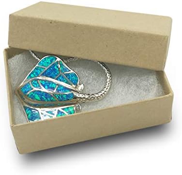 RJ Displays 20 Pack Brown Kraft Cardboard Jewelry Gift Boxes With Cotton Filling - 3.25" X 2.25" X 1"